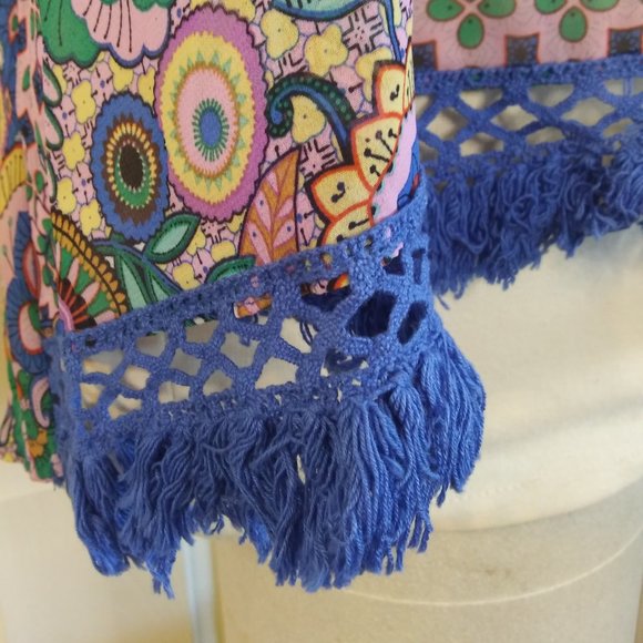 Umgee | Boho Blues Swing Top | L | New - Picture 4 of 15